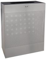 rubbermaid sr18e steel silhouette large waste receptacle - 40 gallon capacity logo