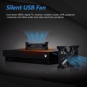 img 3 attached to 🌀 SCCCF Dual 140mm USB Speed Control Fan: Portable Cooling Solution for TV, Router, DVR, PlayStation, Xbox, Computer Cabinet