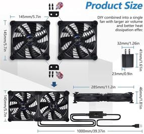 img 2 attached to 🌀 SCCCF Dual 140mm USB Speed Control Fan: Portable Cooling Solution for TV, Router, DVR, PlayStation, Xbox, Computer Cabinet