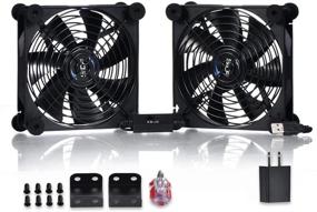 img 4 attached to 🌀 SCCCF Dual 140mm USB Speed Control Fan: Portable Cooling Solution for TV, Router, DVR, PlayStation, Xbox, Computer Cabinet