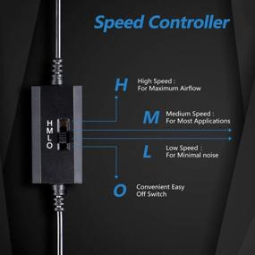 img 1 attached to 🌀 SCCCF Dual 140mm USB Speed Control Fan: Portable Cooling Solution for TV, Router, DVR, PlayStation, Xbox, Computer Cabinet