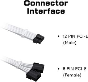 img 2 attached to Удлинительный кабель EZDIY-FAB RTX 3000 Series 12 Pin to Dual 8 Pin PCIe с оболочкой - один 300-мм коннектор для видеокарт NVIDIA Ampere GeForce RTX 3060 Ti 3070 3080 FE Founder Edition - черный и белый