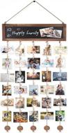 🖼️ bikoney collage picture frames: wood rustic wall decor with blackboard, 30 clips, and christmas theme логотип