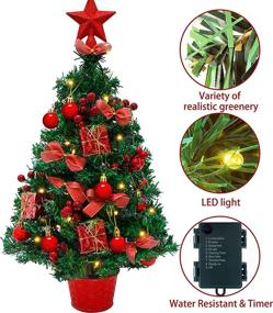 img 3 attached to Tabletop Christmas Artificial Ornaments Decoration Seasonal Decor for Trees