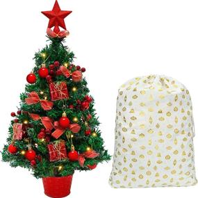 img 4 attached to Tabletop Christmas Artificial Ornaments Decoration Seasonal Decor for Trees
