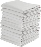 🍞 kaf home set of 12 white wrinkled flour sack kitchen/chef towels: absorbent, extra soft 100% cotton (28 x 28-inches) logo