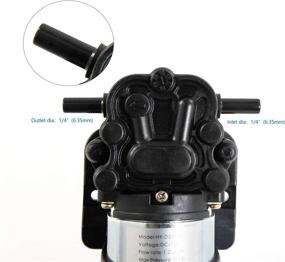img 2 attached to 💧 HuiYu HY-D23130 Self Priming Diaphragm Pump: 12V DC, 1.2 LPM, 30 PSI - Ideal for Water Dispensers, Coolers, and Electric Appliances