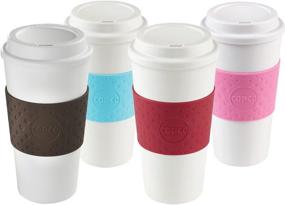 img 1 attached to 🍵 Copco Acadia Reusable To Go Mug, 16-ounce Capacity 4-pack in Assorted Colors