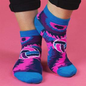 img 2 attached to Volleyball Athletic Ankle Socks Tie Dye