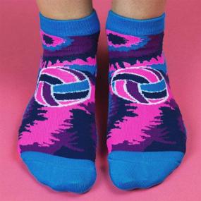 img 1 attached to Volleyball Athletic Ankle Socks Tie Dye