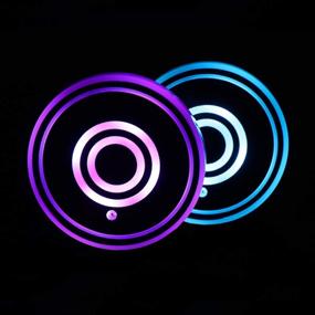 img 2 attached to Lipctine LED Car Cup Holder Lights Mats Pad Colorful Lamps RGB Drink Coaster Accessories Interior Decoration Atmosphere Lamps Fit For Car Truck SUV Vehicle