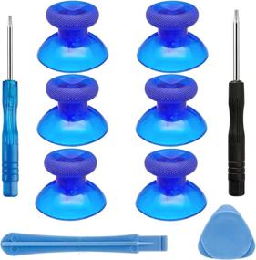 img 4 attached to 💙 High-Quality Xbox One Controller Replacement Thumbsticks in Transparent Blue - 6PCS