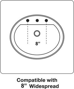 img 3 attached to 💧 KOHLER K-2779-8-G82 Ceramic/Impressions 31 in. Rectangular Vanity-Top Bathroom Sink: Widespread Faucet Holes in Dune Impressions