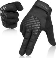 kutook full finger eva padded gloves: touch screen, multipurpose mtb cycling, climbing, hiking, shooting, fishing, working - outdoor essential logo