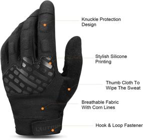 img 3 attached to Kutook Full Finger EVA Padded Gloves: Touch Screen, Multipurpose MTB Cycling, Climbing, Hiking, Shooting, Fishing, Working - Outdoor Essential