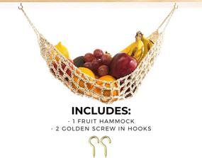 img 2 attached to 🍏 Hanging Fruit Hammock Under Cabinet: Maximize Kitchen Space with Macrame Fruit Hammock and Hooks