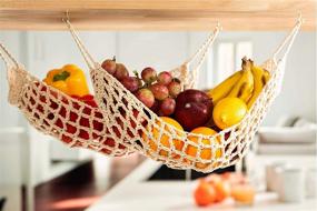 img 1 attached to 🍏 Hanging Fruit Hammock Under Cabinet: Maximize Kitchen Space with Macrame Fruit Hammock and Hooks