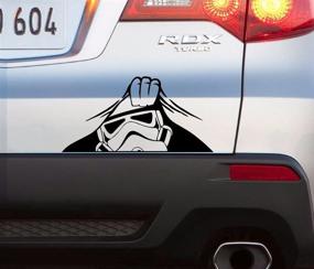 img 1 attached to Sticker Peeking Stormtrooper Funny Decal