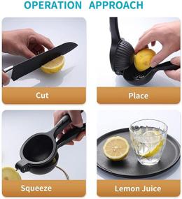 img 1 attached to Citrus Juicer, TOKANI Orange Juicer - Premium Zinc Alloy, Strong & Durable Lime Squeezer - Stainless Steel for Kitchen, Bar, Restaurant Use (Black)