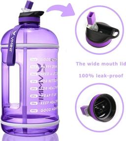 img 2 attached to 💧 Stay Hydrated and Motivated with Vmini Water Bottle: 1 Gallon with Time Marker | Leakproof and Reusable | Perfect for Gym, Sports, and Outdoor Activities | Large Capacity (128 oz, Purple)