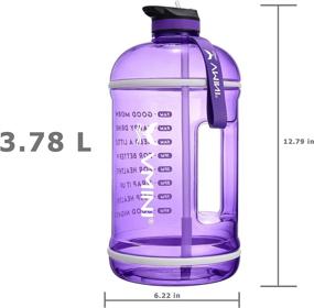 img 3 attached to 💧 Stay Hydrated and Motivated with Vmini Water Bottle: 1 Gallon with Time Marker | Leakproof and Reusable | Perfect for Gym, Sports, and Outdoor Activities | Large Capacity (128 oz, Purple)