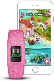 img 2 attached to 👸 Garmin vivofit jr. 2 - Kids Fitness Tracker with 1-Year Battery Life, Adjustable Band, Disney Princess Design in Pink