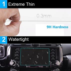 img 2 attached to Защитная пленка из закаленного стекла для навигационного экрана TTCR-II: пленка из закаленного стекла для 8-дюймового сенсорного экрана консоли 2020-2021 Toyota 4Runner Limited Nightshade SR5 TRD Venture.