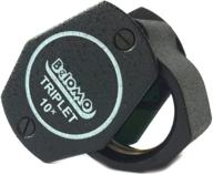 belomo 10x triplet jewelers loupe magnifier 21mm (.85-inch): optical glass with anti-reflection coating for bright, clear, and color correct view. foldable loupe for gemstone, jewelry, coin, and trichome inspection logo