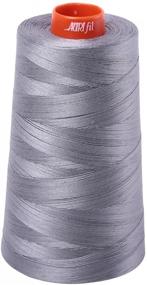 img 1 attached to 🧵 Aurifil 2605 Mako 50 Wt 100% Cotton Thread: 6,452 yd Cone in Elegant Grey Shade
