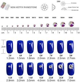 img 2 attached to UPRIVER GALLERY Crystal AB Rhinestones: 288PCS of Non Hotfix AB Crystals for Craft, Nail Art & Flatback SS30 Design