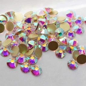 img 4 attached to UPRIVER GALLERY Crystal AB Rhinestones: 288PCS of Non Hotfix AB Crystals for Craft, Nail Art & Flatback SS30 Design