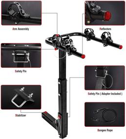 img 1 attached to AA Products 2 Bike Rack: Foldable Platform Hitch Mount 🚲 Rack for Cars, Trucks, SUV's, and Minivans - Fits 2'' Hitch Receiver