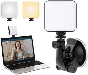 img 4 attached to 🌟 FDKOBE Video Conference Lighting Kit with Upgraded Suction Cup - Webcam Lighting for Remote Working, Zoom Calls, Live Streaming, Self Broadcasting - Optimized for Laptop/Computer (CV64)
