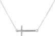 paialco sterling sideways necklace rhodium logo