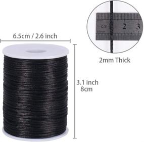 img 1 attached to 🧵 Tenn Well Satin Rattail Nylon Cord: 295 Feet 2mm Black Beading String for Macrame Bracelets, Necklaces, Jewelry Making, Arts & Crafts – High-Quality and Versatile