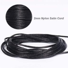 img 3 attached to 🧵 Tenn Well Satin Rattail Nylon Cord: 295 Feet 2mm Black Beading String for Macrame Bracelets, Necklaces, Jewelry Making, Arts & Crafts – High-Quality and Versatile