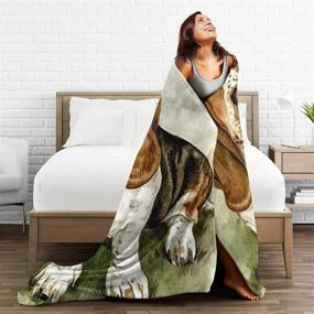 img 1 attached to 🐶 Basset Hound Dog Throw Blanket – Soft Cozy Flannel Blanket for Boys and Girls, Ideal for Couch, Sofa, Bed, and Chair - Thin for Summer All Seasons - Twin Size (80x60 in)