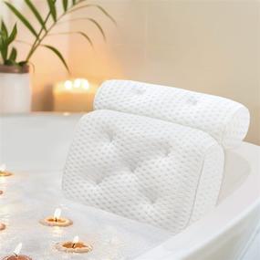 img 4 attached to 🛀 Docilaso Bathtub Pillow, 4D Air Mesh Bath Pillows for Neck and Back Support in Tub, Hot Tub, Jacuzzi, and Home Spa