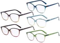 👓 eyekepper ladies reading glasses 5 pack: stylish cat-eye readers for women +1.00 power logo