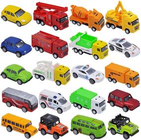 img 3 attached to 🚗 Discover the Excitement with JOYIN Metal Vehicle Toy Set for Toddlers