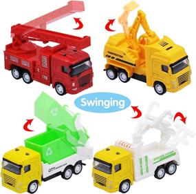 img 2 attached to 🚗 Discover the Excitement with JOYIN Metal Vehicle Toy Set for Toddlers