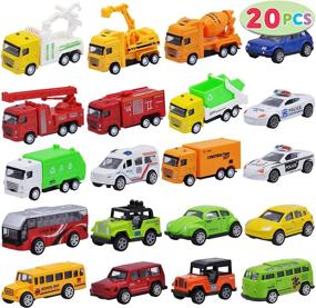 img 4 attached to 🚗 Discover the Excitement with JOYIN Metal Vehicle Toy Set for Toddlers