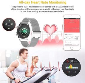 img 3 attached to 📱 Tagobee Smart Watch for Android iOS Phones - Bluetooth Smartwatch Fitness Tracker for Men Women: IP67 Waterproof 1.3" Touch Screen Sport Watch with Heart Rate Sleep Monitor, Blood Pressure Tracker