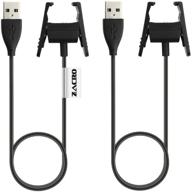 🔌 zacro fitbit charge 2 charger - 2pcs replacement usb charging cable with cable cradle dock adapter (1.6 feet) logo