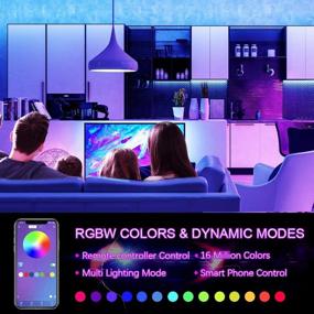 img 2 attached to 16.4ft Color Changing LED Strip Lights - SMD 5050 RGB Light Strips with Bluetooth Controller for TV Bedroom Bar Party and Home Decoration