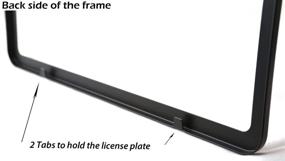 img 2 attached to 🔳 LFPartS Slim Style Stainless Steel License Plate Frame: UV Resistant, Black Finish, New 2 Hole Design