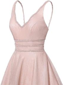 img 2 attached to Sparkling Princess Champagne Prom Dresses - RJOAM Women's Clothing