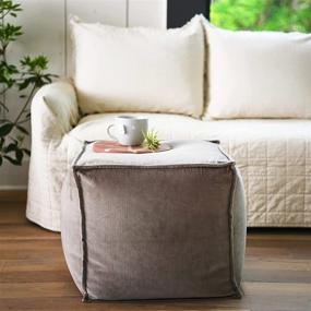 img 2 attached to Main Mesa Square Ottoman Graphite Home Decor and Poufs