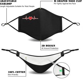 img 2 attached to Stylish Mxsusu Black Cloth Face Mask with Flag Fashion 3D Design – Reusable and Adjustable for Women and Men