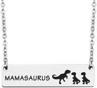 🦕 mamasaurus babysaurus dinosaur necklace for girls - bobauna jewelry logo